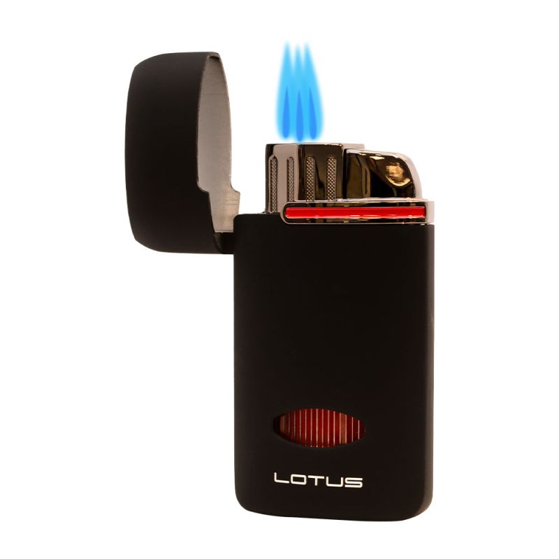 Lotus Matrix Triple Torch Lighter With Punch