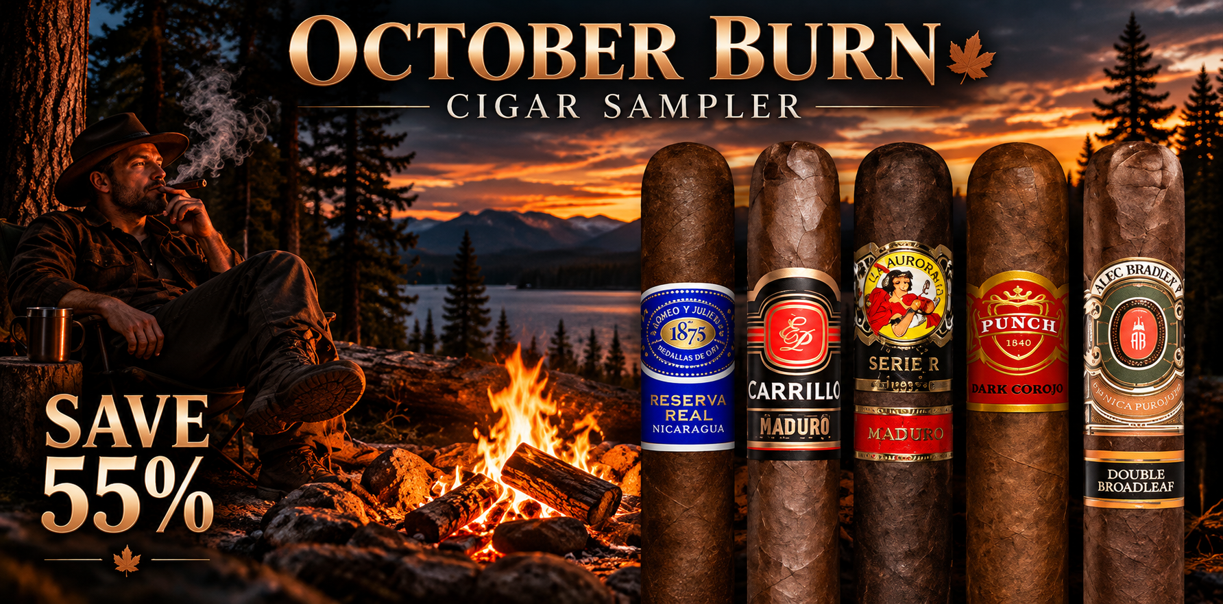 October Burn Cigar Sampler holiday cigar gift