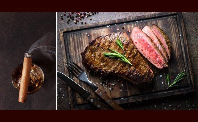 A steak and a cigar