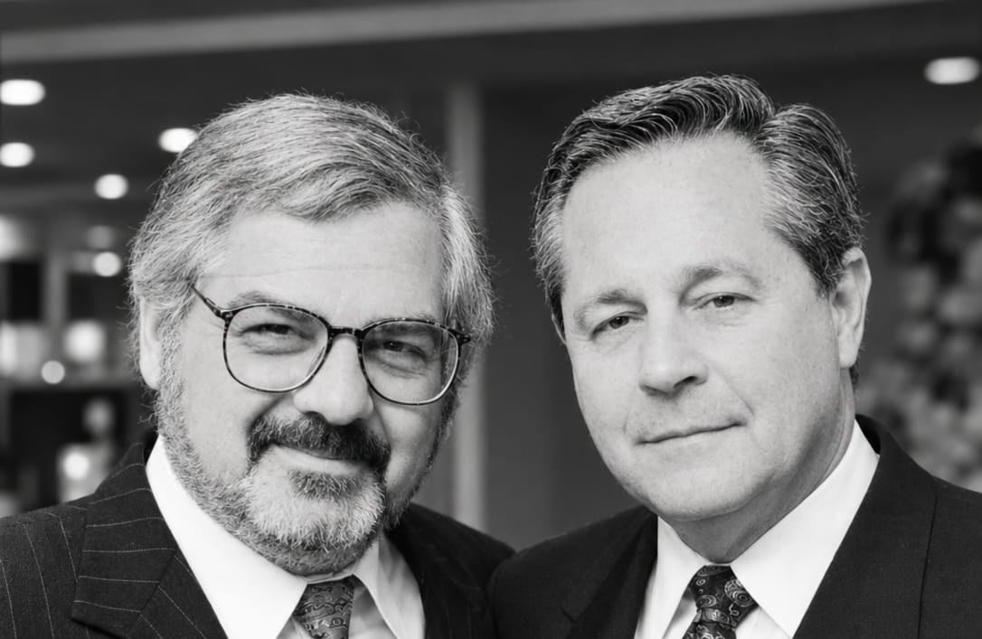Marvin R. Shanken of Cigar Aficionado with Oscar Boruchin of Mike’s Cigars
