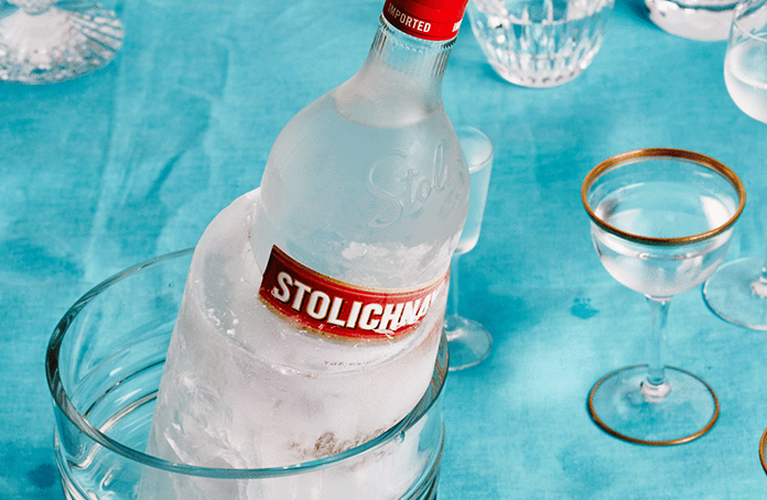 vodka block of ice lifestyle