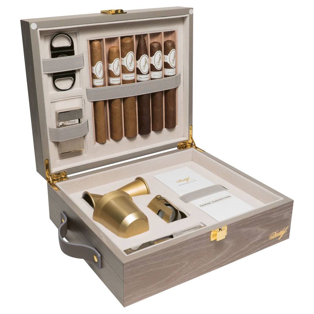 Add a Davidoff Bar Set ($150.00 value) for only $19.99 with box purchase of participating brands of Davidoff
*boxes 20 cigars or more, while supplies last. <strong>*Cigars, Lighter, & Cutter Not Included*</strong>