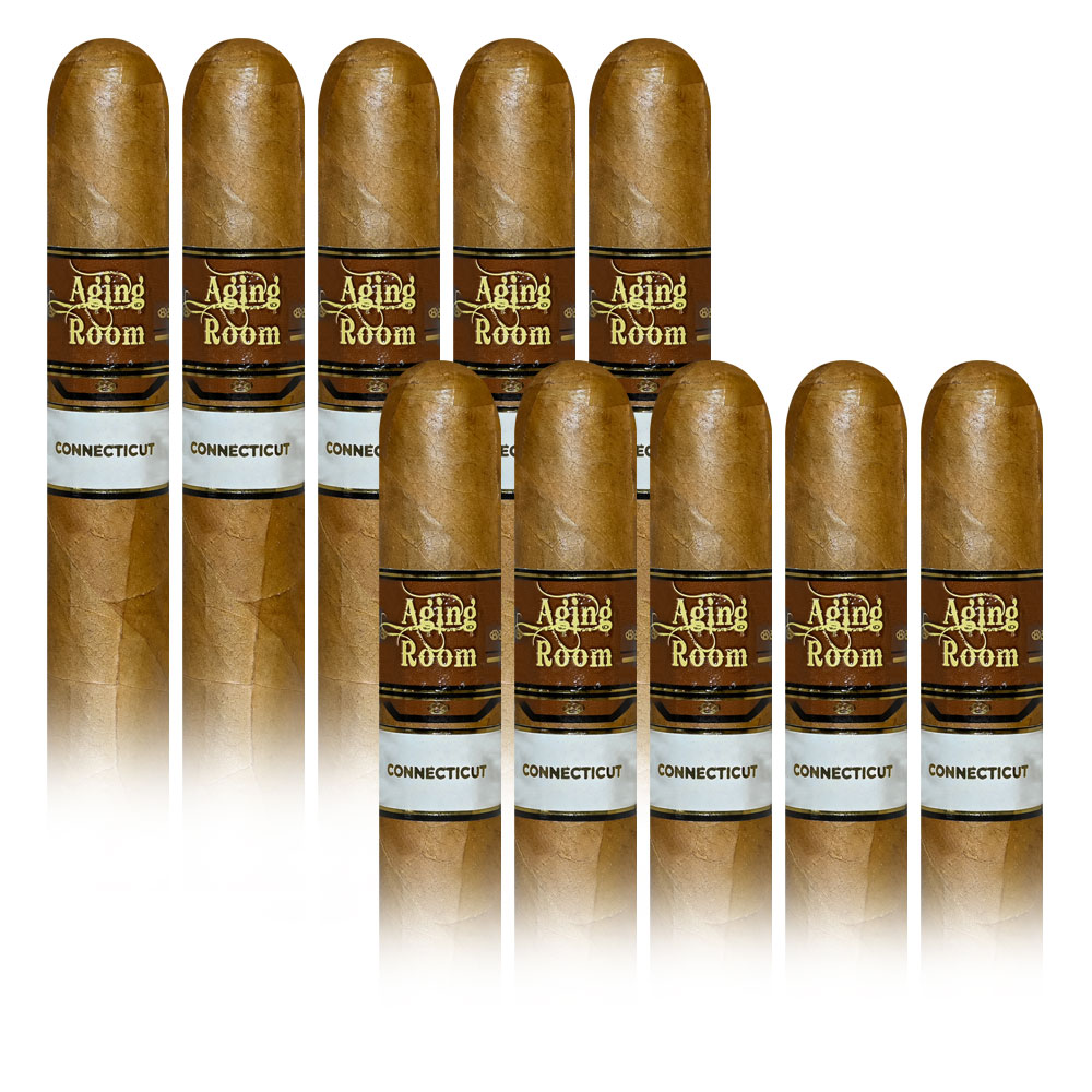 Add a BONUS BUY! Aging Room Core Connecticut 10 pack ($105.00 value) for only $35.00 with box purchase of participating brands of Aging Room
*boxes 20 cigars or more, while supplies last