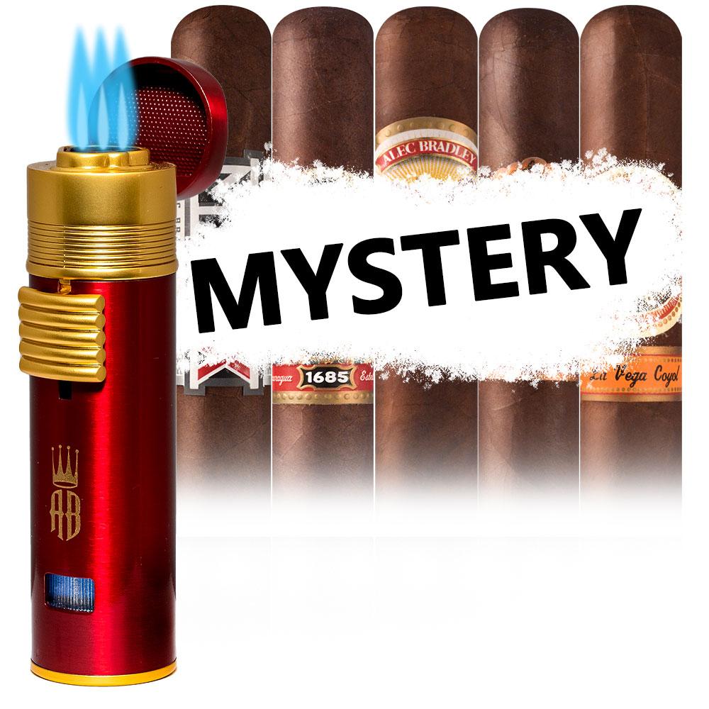 Add an Alec Bradley 5 Cigar Mystery Sampler and Lighter ($90.00 value) for only $4.99 with box purchase of participating brands of Alec Bradley
*boxes 20 cigars or more, while supplies last