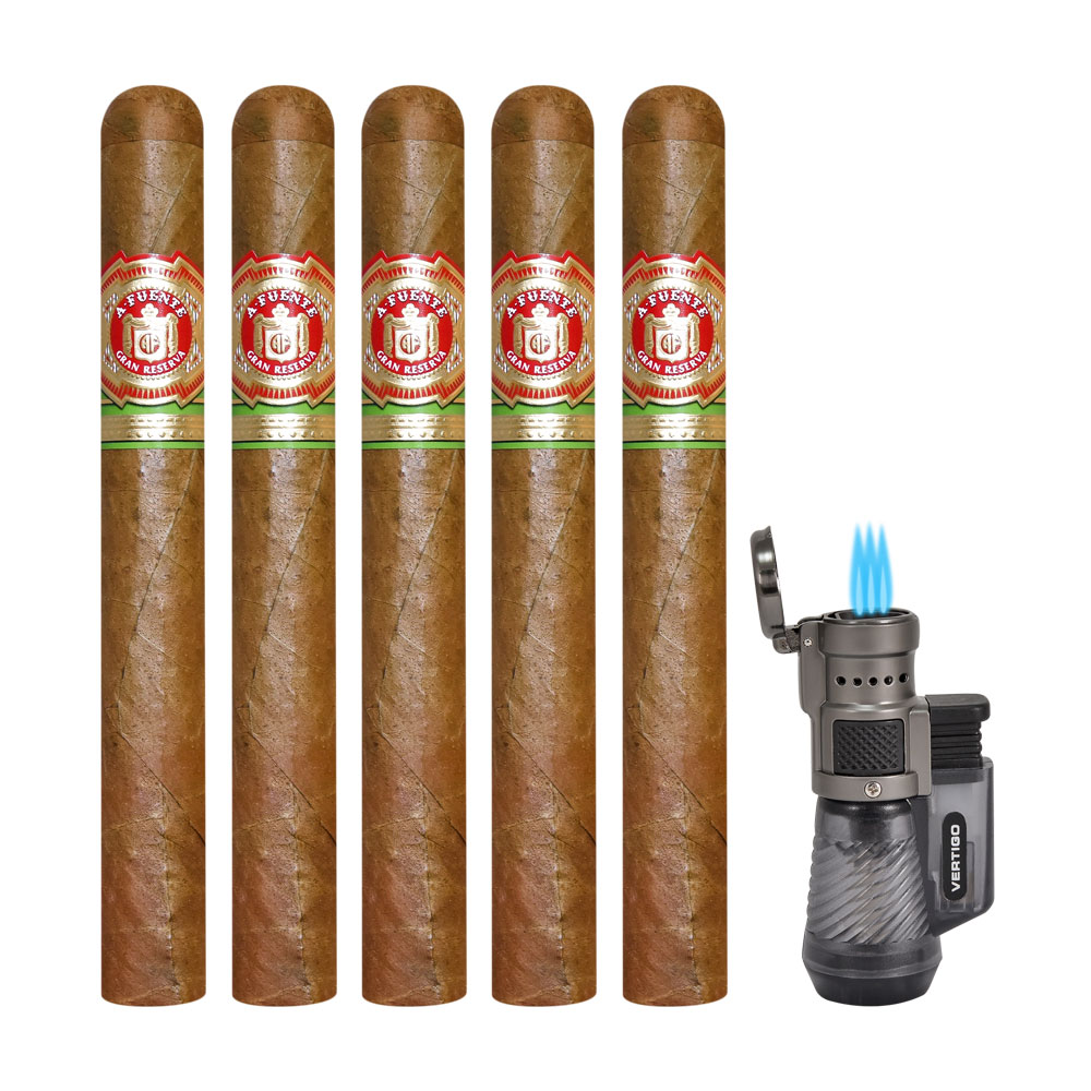 Add a Arturo Fuente 858 cigar collection With Torch Lighter ($46.50 value) for only $29.95 with any box purchase of participating brands of Arturo Fuente Gran Reserva