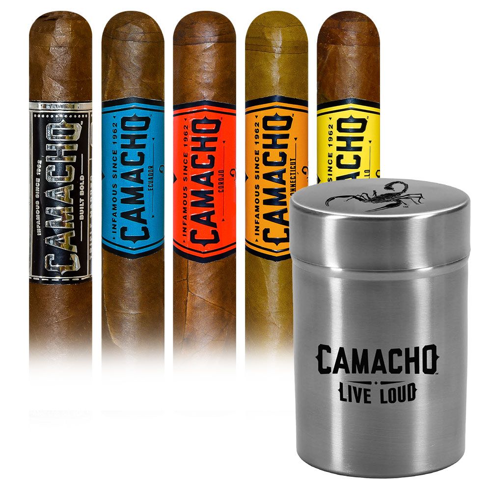 Add a Camacho Core 5ive Robusto Assortment and Car Ashtray ($54.00 value) for only $4.99 with box purchase of participating brands of Camacho
*boxes 20 cigars or more, while supplies last