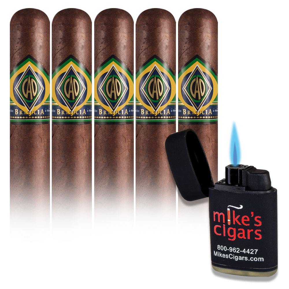 Add a CAO Brazilia 5 pack and Mike's Lighter ($57.00 value) for only $4.99 with box purchase of participating brands of CAO
*boxes 15 cigars or more, while supplies last