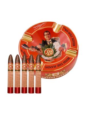 Arturo Fuente Queen B Hands Of Time Red Ashtray Gift Set 