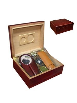 Diplomat 25-50 Count Cherry Humidor Gift Set