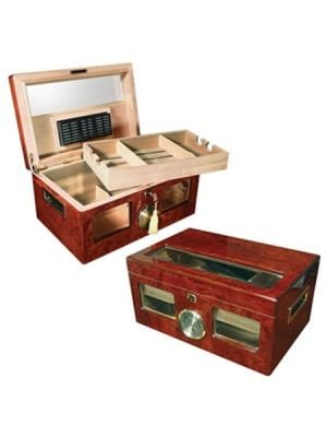 Valencia 100 Ct. High Gloss Humidor W/ Beveled Glass