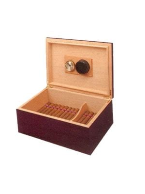 Rosewood Humidor With Cigars