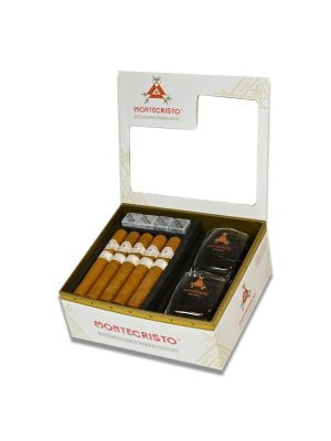 Montecristo White Toro Cigars Whiskey Gift Set