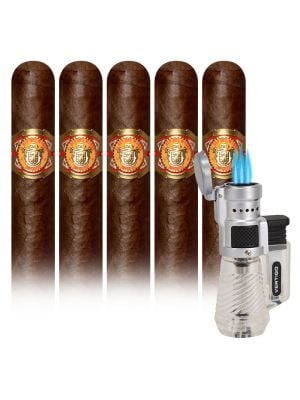 El Rey Del Mundo Robusto Glass Tubo Plus Lighter