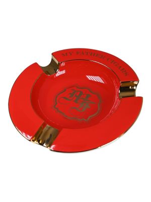 My Father Round Ceramic Three Cigar Ashtray