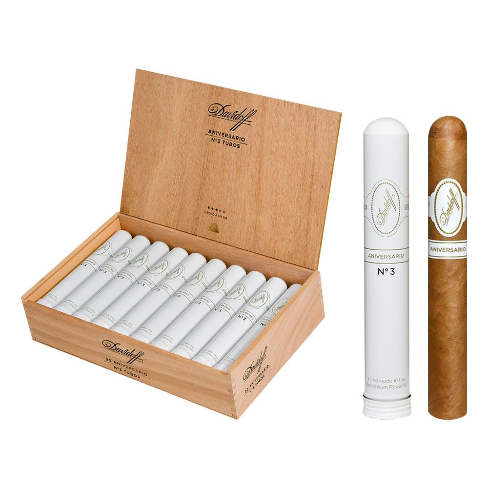 Nao様箱無しです Tobacco Cream White 25cm Davidoff Aniversario No 3 Tubos - Mike's Cigars
