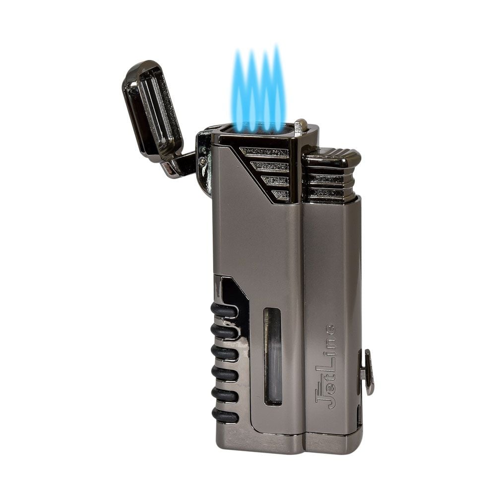 Jetline Gotham Quad Torch Lighter Gunmetal - Mike's Cig