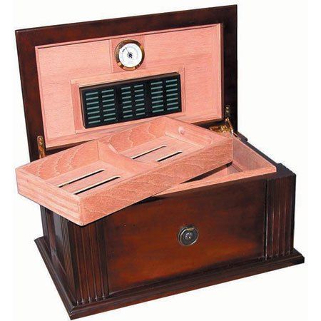 antique tobacco humidor Amalfi 50-75 Cigar Antique Style Humidor