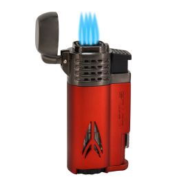Lotus Defiant Quad Torch Lighter with Punch Red each