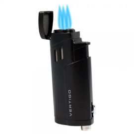 Vertigo Excalibur Triple Torch Lighter with Punch Black single