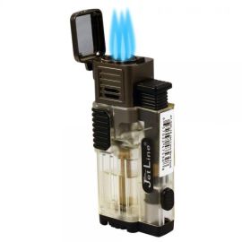 Jetline Gotham Lite Triple Torch Lighter with Punch Clear each