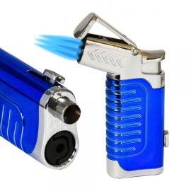 Hammer Triple Torch Lighter Blue With Punch each