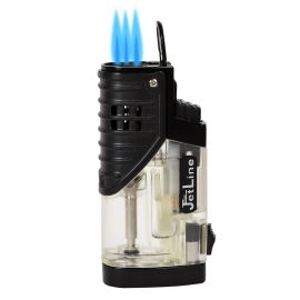 Jetline Patriot Triple Torch Lighter with Punch Black each