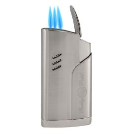 Rocky Patel Lighter Esquire Triple Torch Silver each