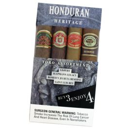 Honduran Heritage Toro Assortment box of 4