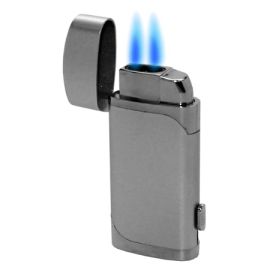 Tokyo Lighter Double Torch Silver With Punch each