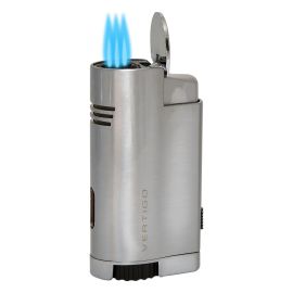 Vertigo Thunder Triple Torch Lighter with Punch Silver each