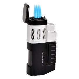 Vertigo Spectre Quad Torch Lighter with Punch Black each