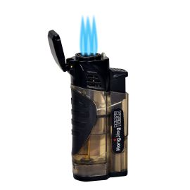 Gunmetal Top Torch Lighter With Punch Black each