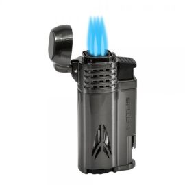 Lotus Defiant Quad Torch Lighter with Punch Gun Satin each