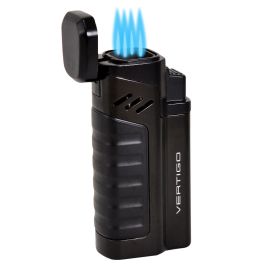 Vertigo Renegade Quad Torch Lighter with Punch Black each
