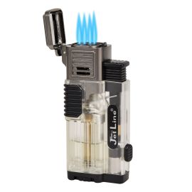 Jetline Gotham Lite Quad Torch Lighter with Punch Clear each