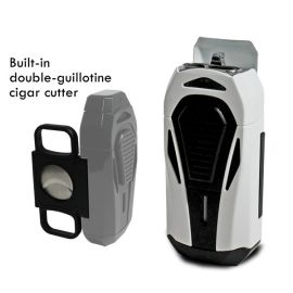 Colibri Boss Triple Torch Lighter with Cutter White and Black each