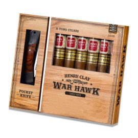 Henry Clay War Hawk Toro Gift Pack with Knife box of 6