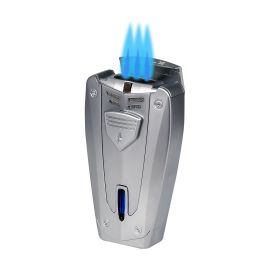 Lotus Fusion Triple Torch Lighter with Punch Chrome each