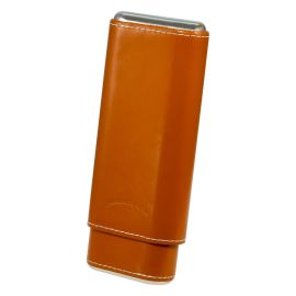 Craftsman's Bench Leather Cigar Case Churchill 54 Tan/Silver each
