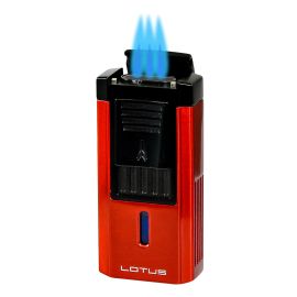 Lotus Duke Triple Torch Lighter with V Cutter Red and Black each
