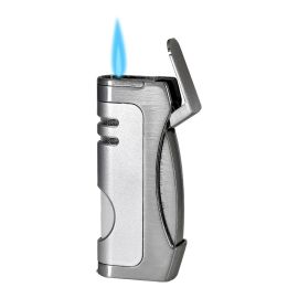 Rocky Patel Super Jet Single Torch Lighter Chrome and Silver each