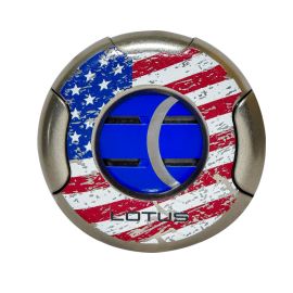 Lotus Meteor Round 64 Ring Cigar Cutter American Flag each