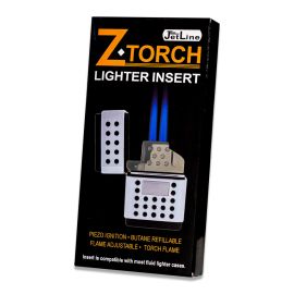 Jetline Z-Torch Dual Torch Lighter Insert Silver each