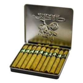 Acid Krush Cigarillos Classic Green Candela tin of 10