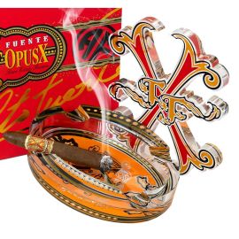 The Fuente Story Opus X Crystal Ashtray Red each