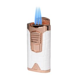 Rocky Patel Lighter Statesman Triple Torch Rose Gold and White each