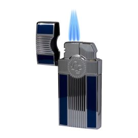 Rocky Patel Lighter Executive Triple Torch Silver and Blue each