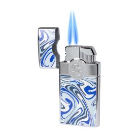 Rocky Patel Lighter Artisan Dual Torch Silver each