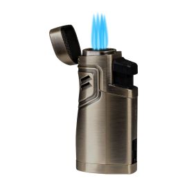 Vertigo Hercules Quad Torch Lighter with Punch Gunmetal each