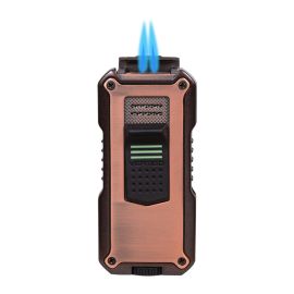 Vertigo Nighthawk Double Torch Lighter with Punch Copper each